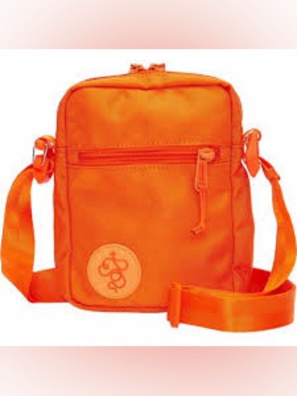Baboon to the Moon Bright Orange Nylon Crossbody Mini-Sling—NEW in bag